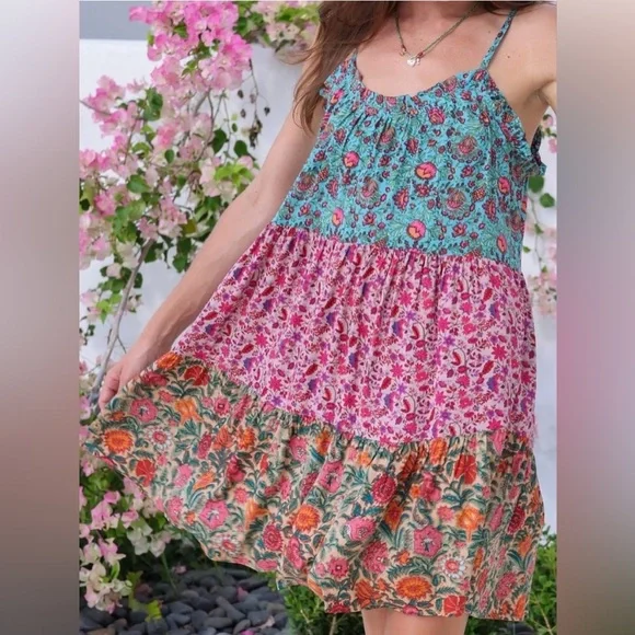 Natural Life Harley Mini Dress - Magenta Mixed Floral NWT - Picture 5 of 10